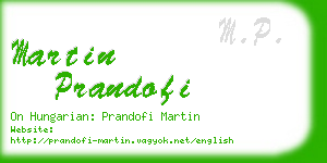 martin prandofi business card